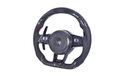 Volant VW Golf 7 GTI R Carbone Forgé - vue rapprochée - Becquet Voiture