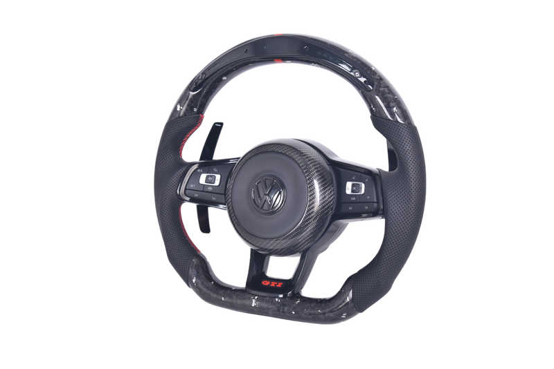 Volant VW Golf 7 GTI R Carbone Forgé - vue rapprochée - Becquet Voiture