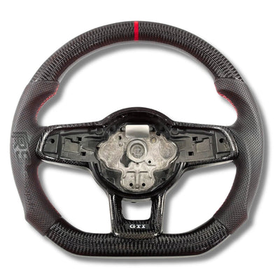 Volant VW Golf 7 GTI R Cuir Carbone Surpiqûres - en situation - Becquet Voiture