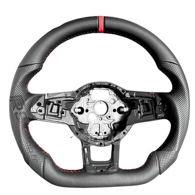 Volant VW Golf 7 GTI R Cuir Carbone Surpiqûres - packshot studio 2 - Becquet Voiture