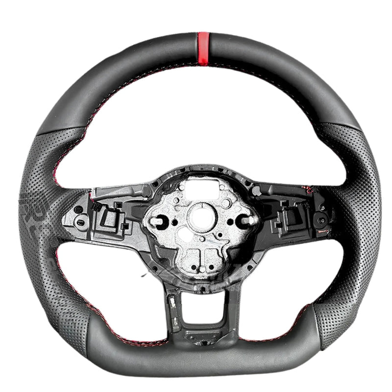 Volant VW Golf 7 GTI R Cuir Carbone Surpiqûres - packshot studio 2 - Becquet Voiture