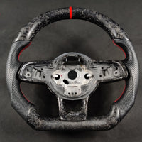 Volant VW Golf 7 GTI R Cuir Carbone Surpiqûres - vue arrière - Becquet Voiture