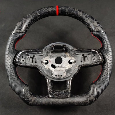 Volant VW Golf 7 GTI R Cuir Carbone Surpiqûres - vue arrière - Becquet Voiture