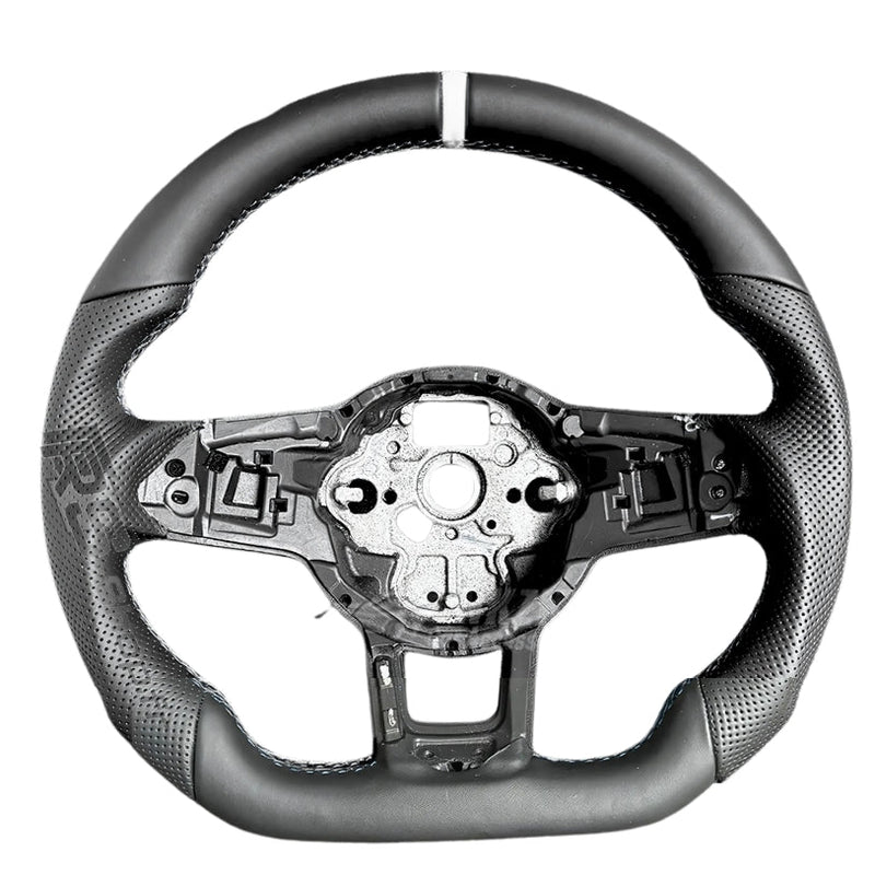 Volant VW Golf 7 GTI R Cuir Carbone Surpiqûres - vue de trois-quarts 2 - Becquet Voiture