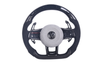 Volant VW Golf 7 R Carbone Alcantara LED V2 - vue de face - Becquet Voiture