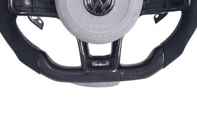 Volant VW Golf 7 R Carbone Alcantara LED V2 - vue de trois-quarts - Becquet Voiture
