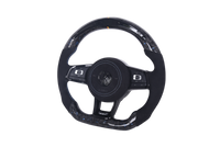 Volant VW Golf 7 R GTI Carbone Forgé Alcantara LED - vue de dessus - Becquet Voiture